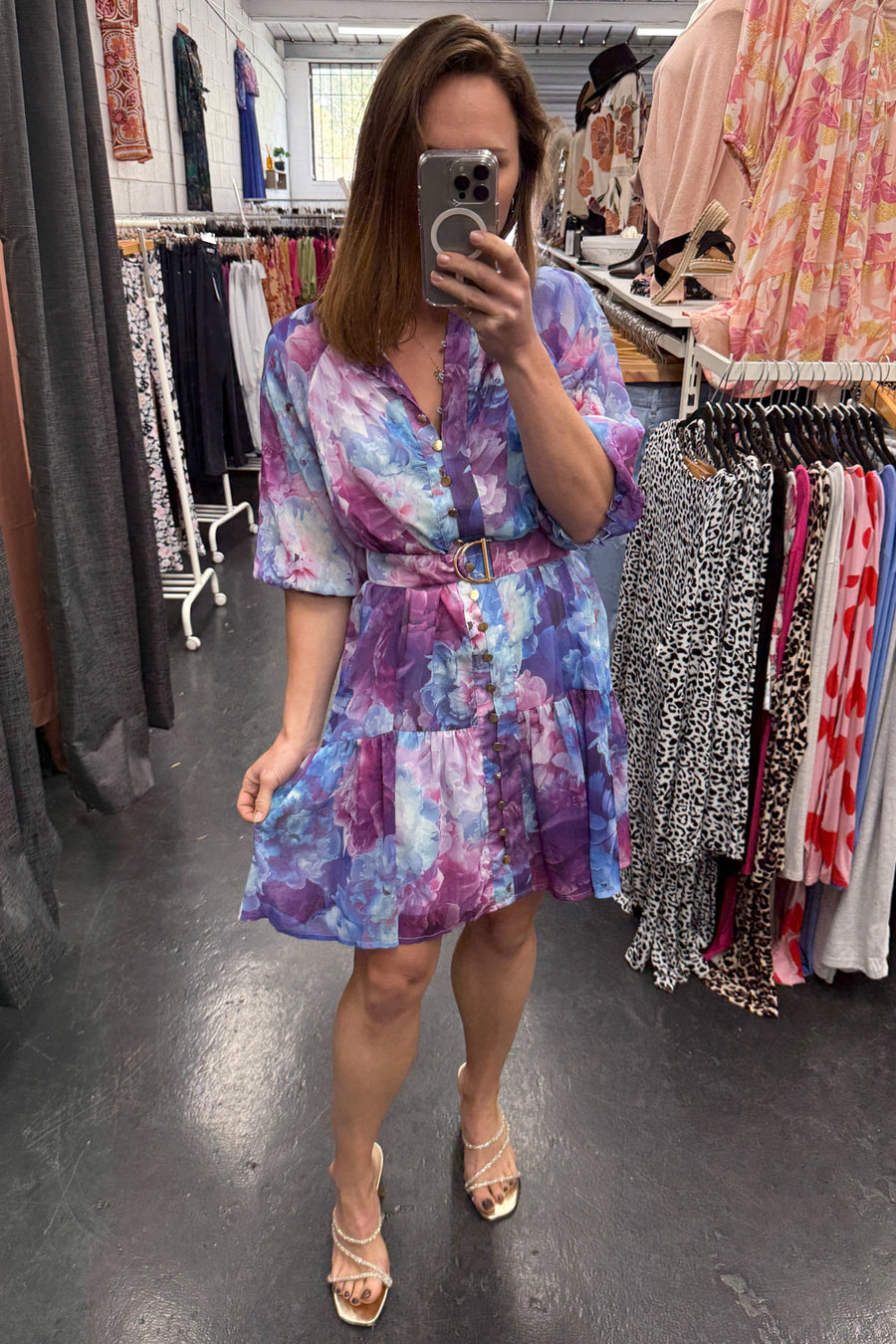 Purple Blue Floral