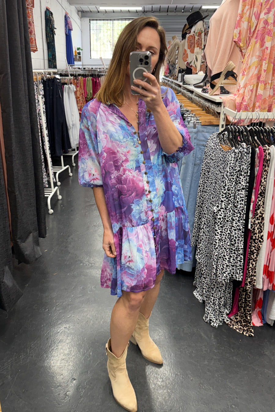 Purple Blue Floral