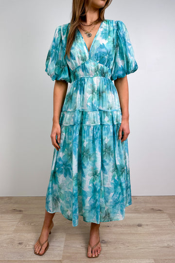 White Blue Floral: eve