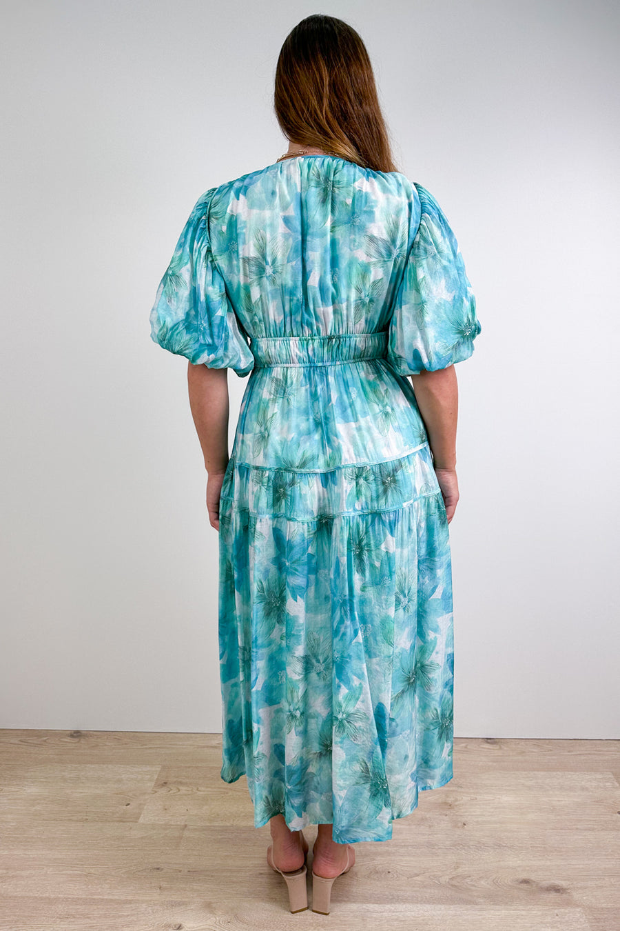 White Blue Floral