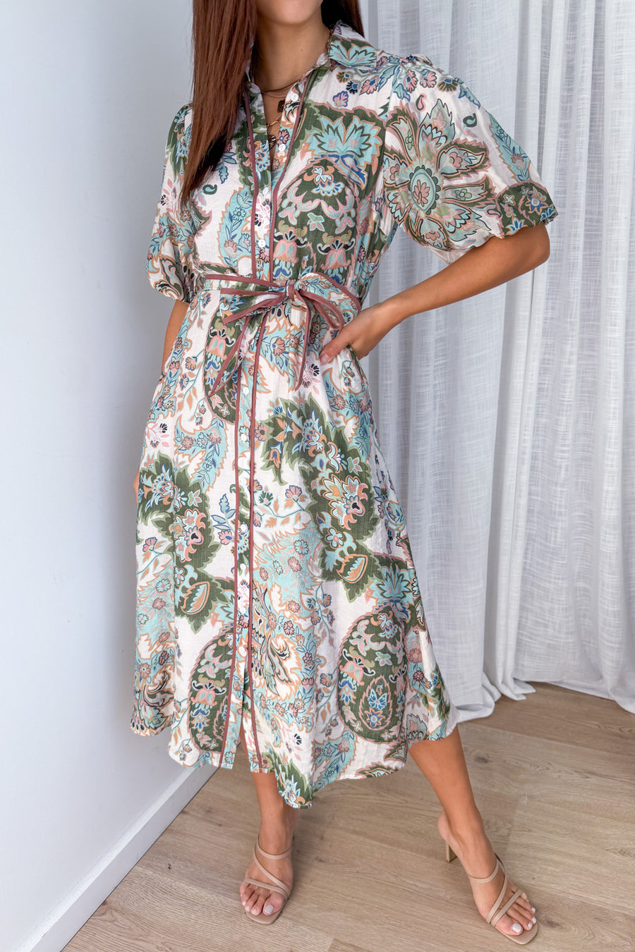 Sage Floral Paisley