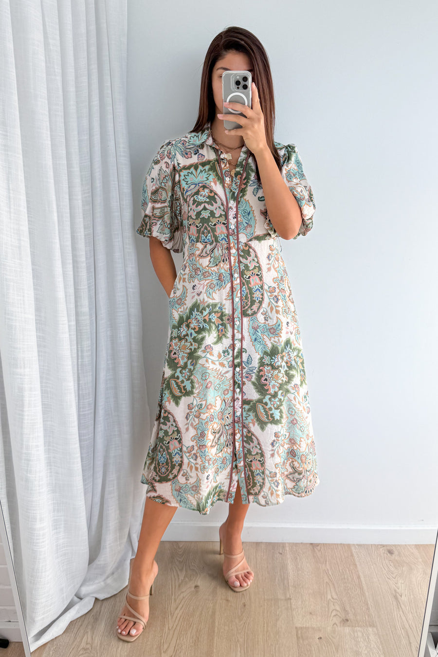 Sage Floral Paisley