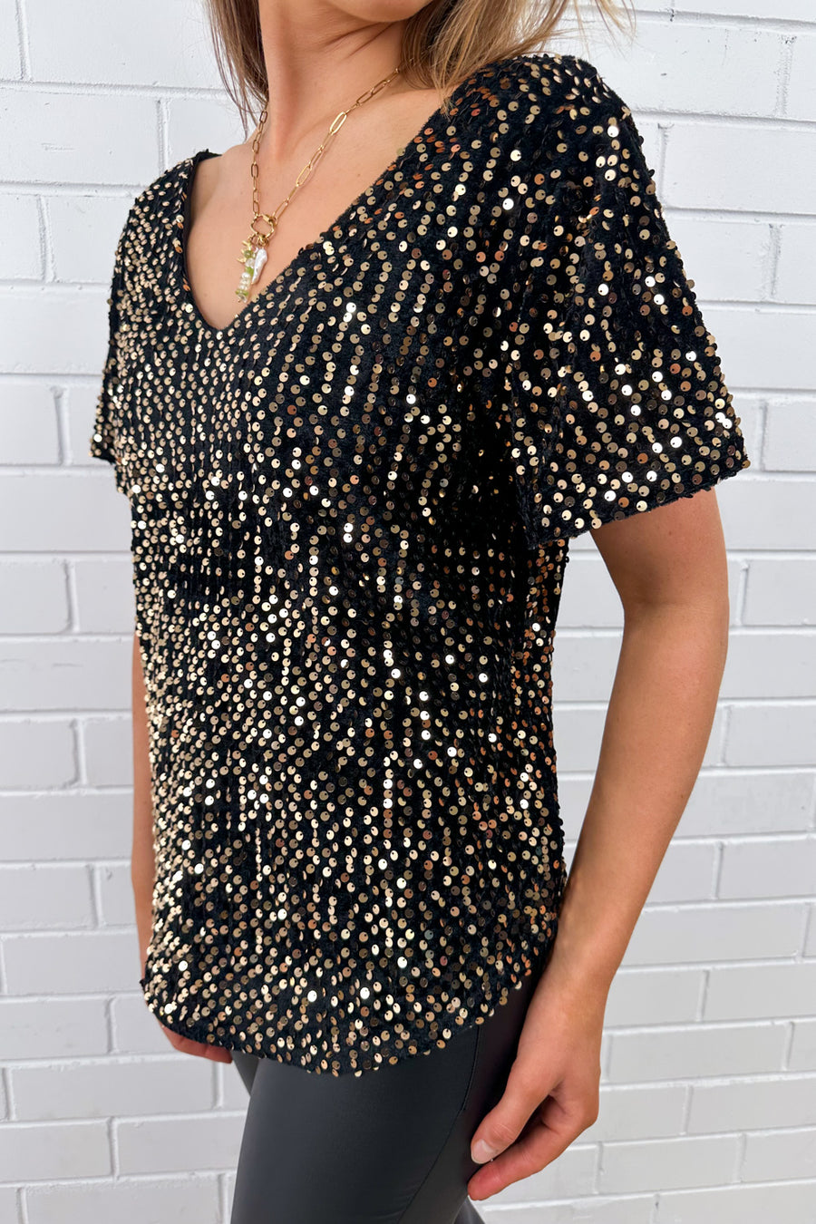 Black Gold Sequin