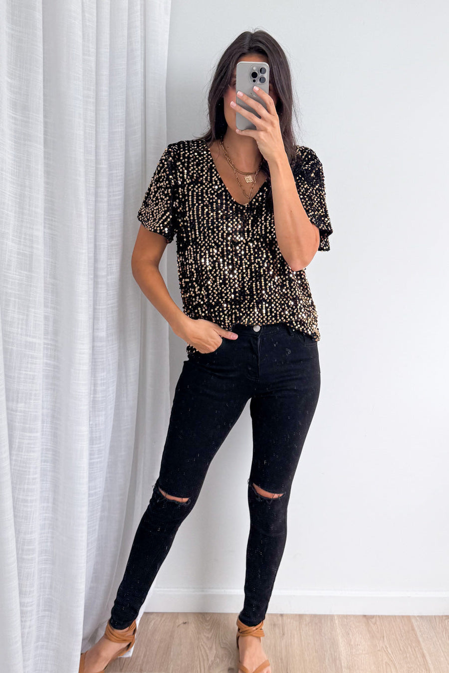Black Gold Sequin
