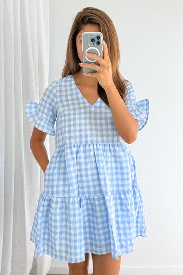 Pale Blue Gingham: kym