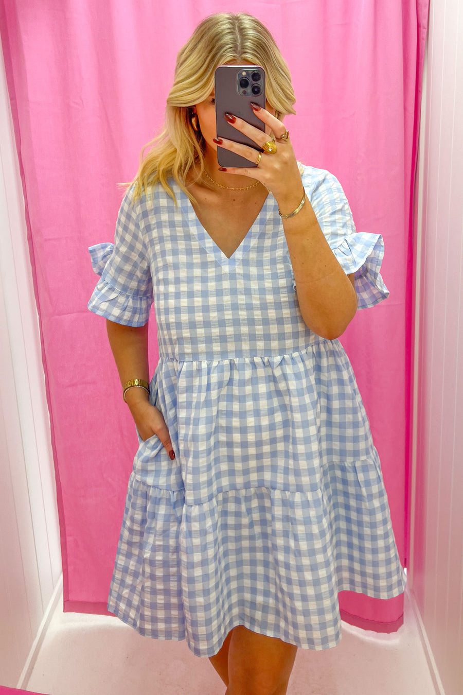Pale Blue Gingham