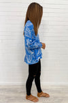 Blue Palm Print