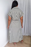 Cream Black Stripe