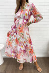 Peach Purple Floral