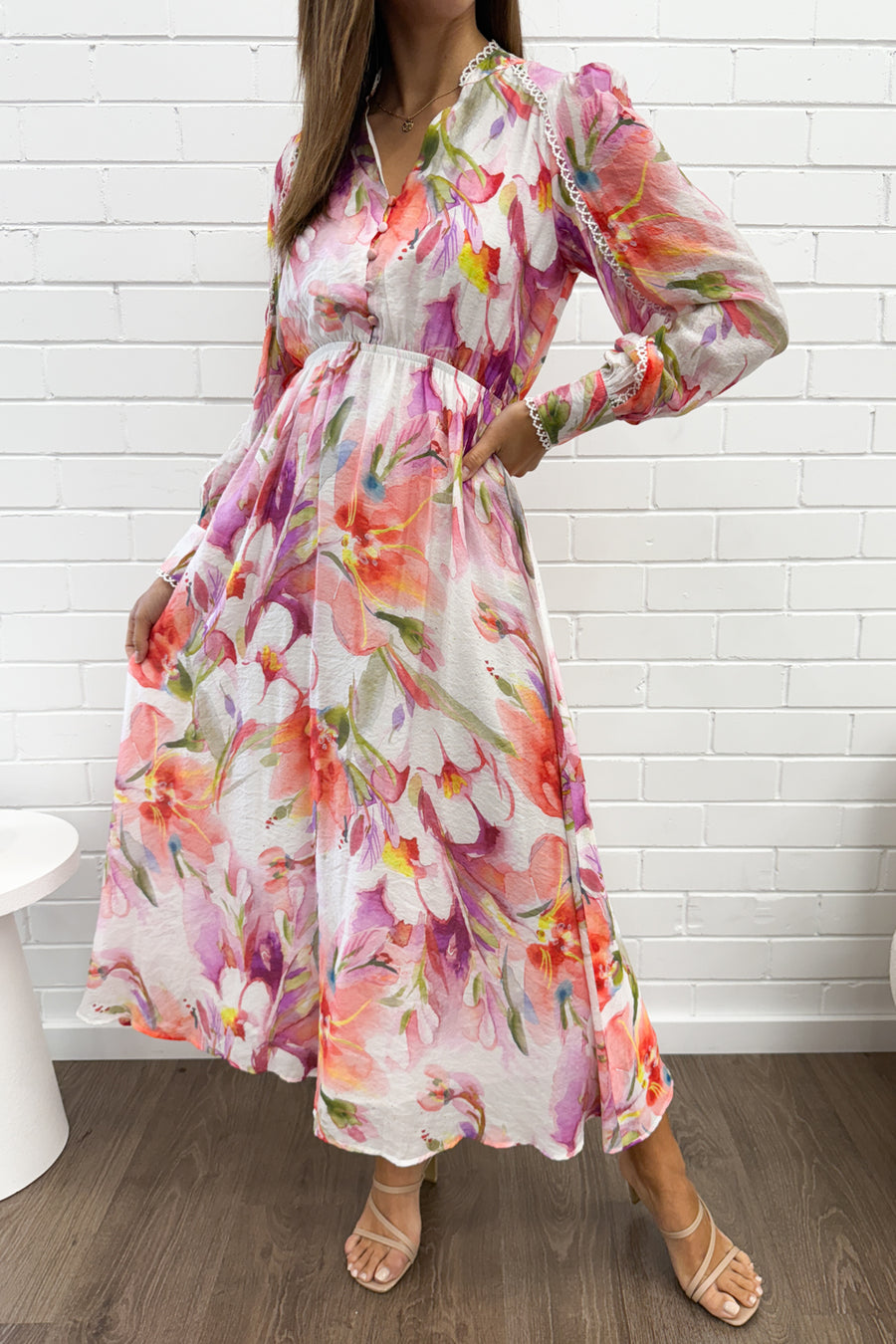 Peach Purple Floral