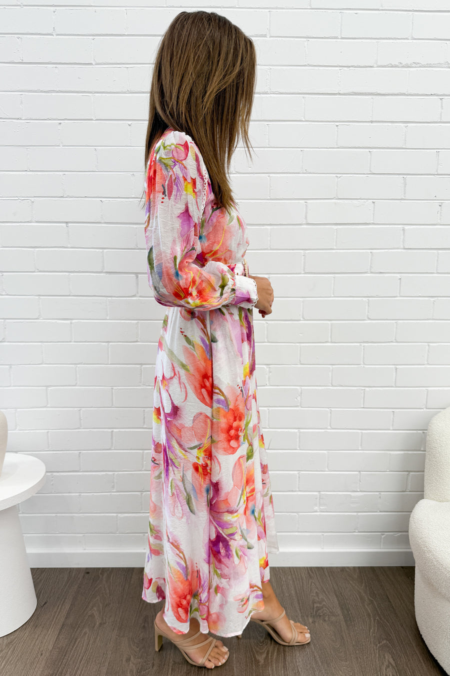Peach Purple Floral