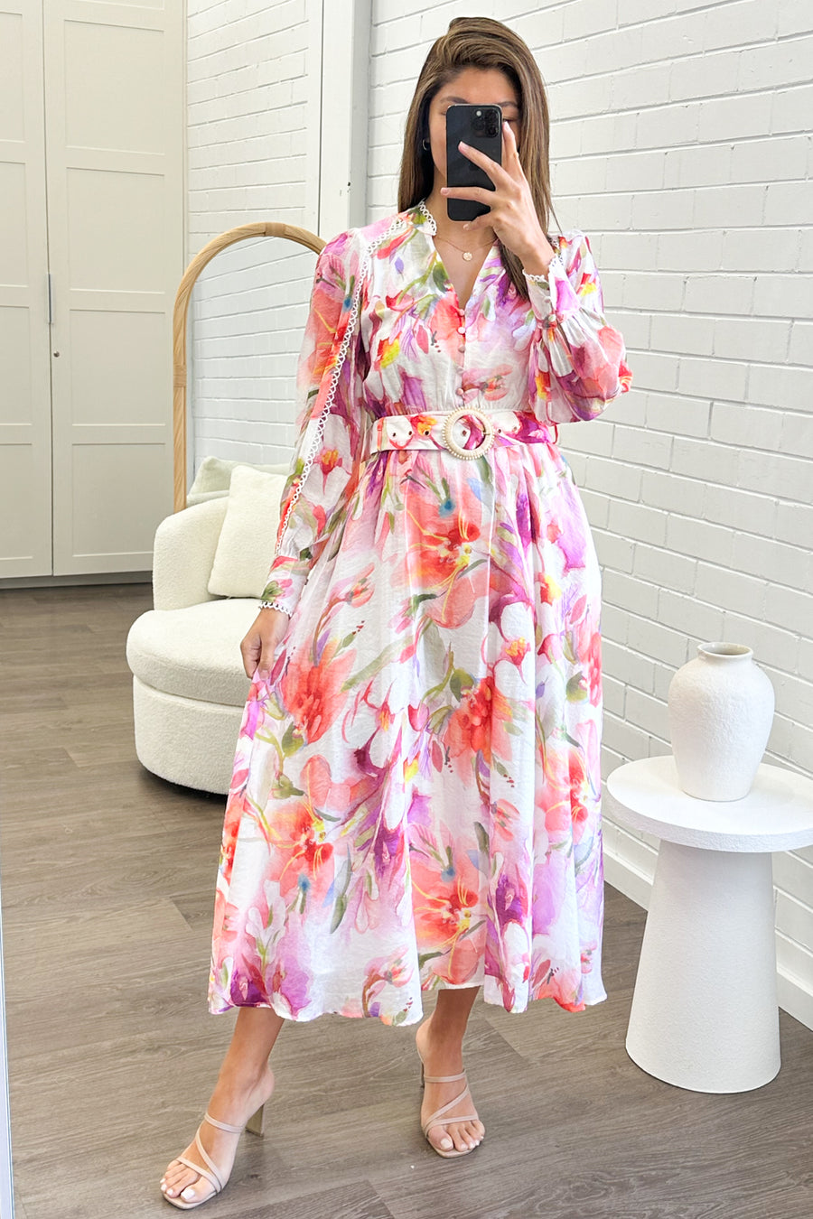 Peach Purple Floral