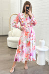 Peach Purple Floral