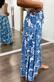 Blue White Floral