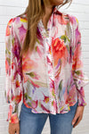 Peach Purple Floral