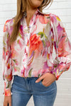 Peach Purple Floral