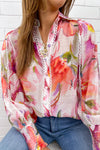 Peach Purple Floral