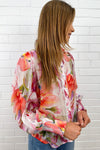 Peach Purple Floral