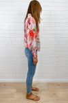 Peach Purple Floral