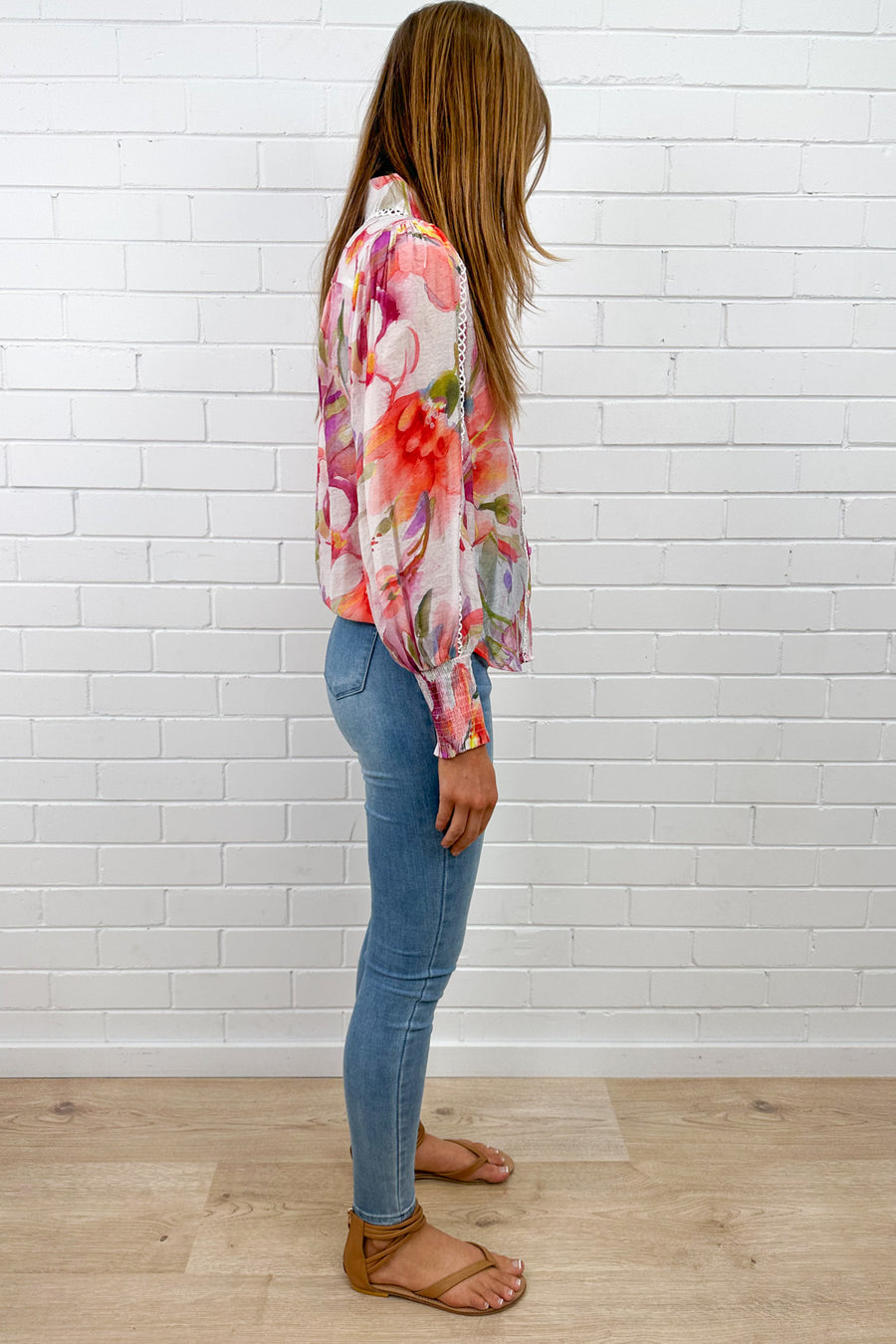 Peach Purple Floral