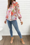 Peach Purple Floral