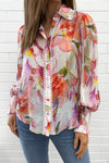 Peach Purple Floral