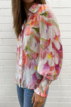 Peach Purple Floral
