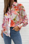 Peach Purple Floral