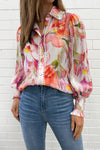 Peach Purple Floral