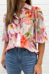 Peach Purple Floral
