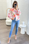 Peach Purple Floral