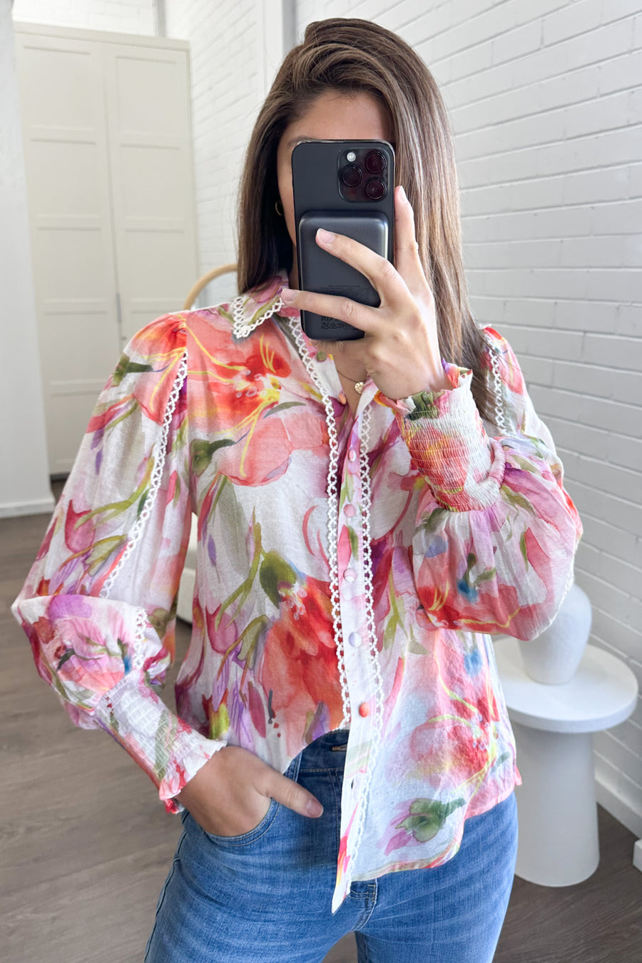 Peach Purple Floral