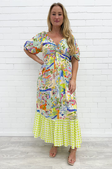 Blue Yellow Print: ebba