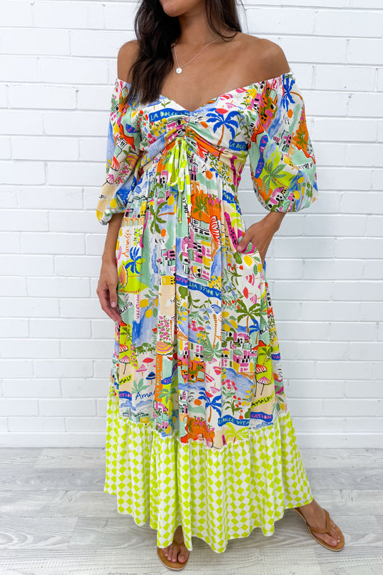 Blue Yellow Print: kate