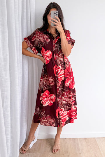 Burgundy Red Flower: kate