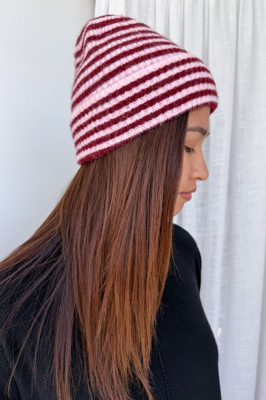 Pink Burgundy Stripe