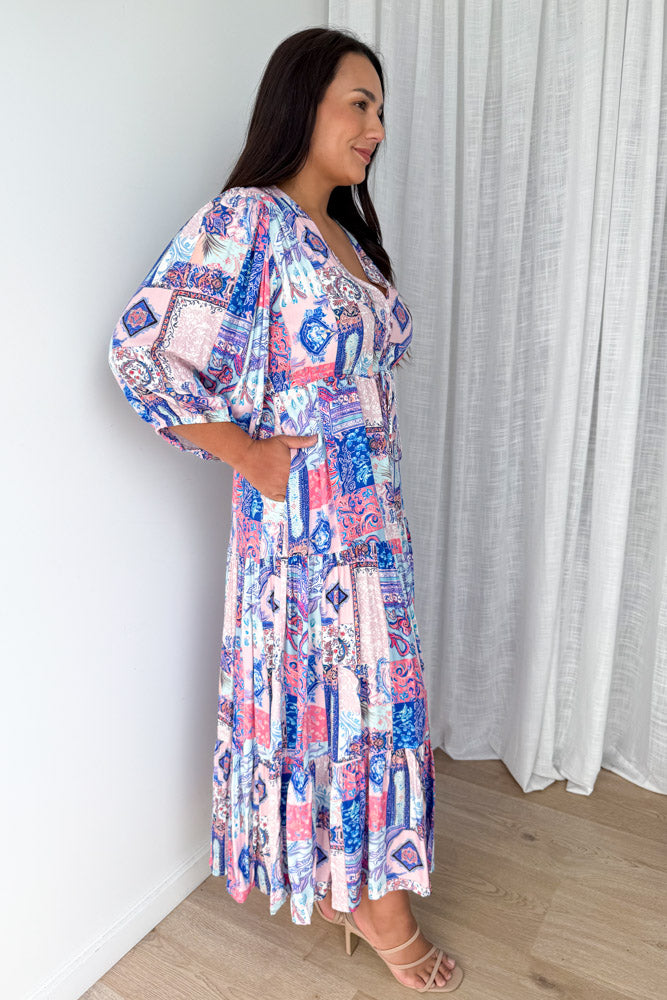 Blue Pink Patchwork
