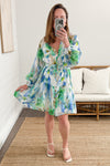 Blue Green Floral