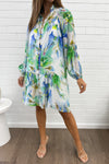 Blue Green Floral
