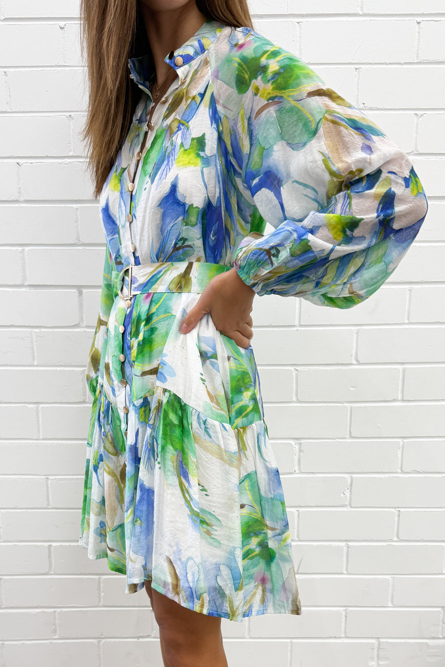 Blue Green Floral