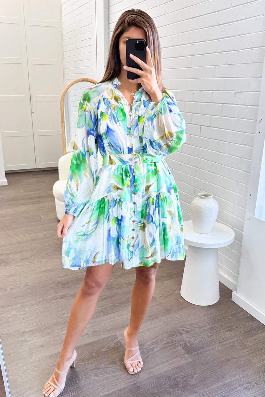 Blue Green Floral
