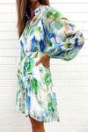 Blue Green Floral