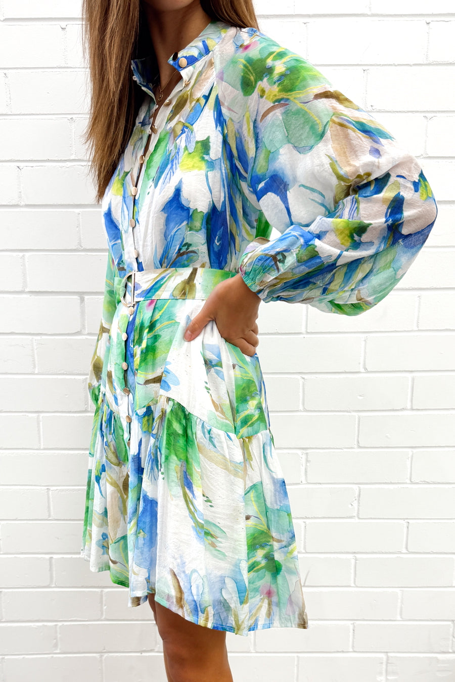 Blue Green Floral