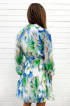 Blue Green Floral
