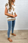 Cream Brown Print