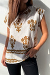 Cream Brown Print