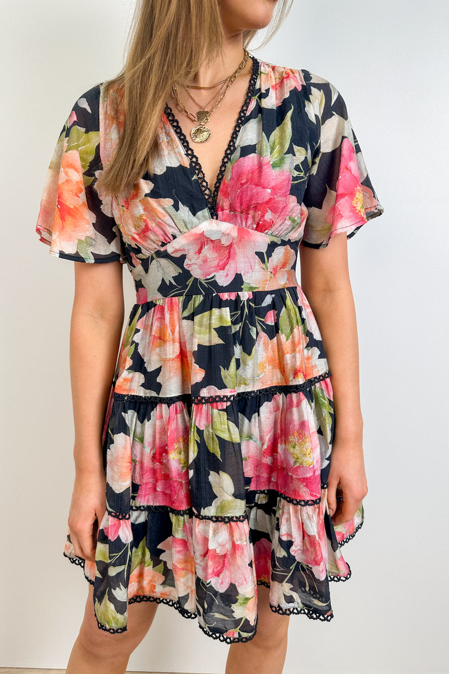 Black Floral Print