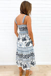 Blue Palm Print