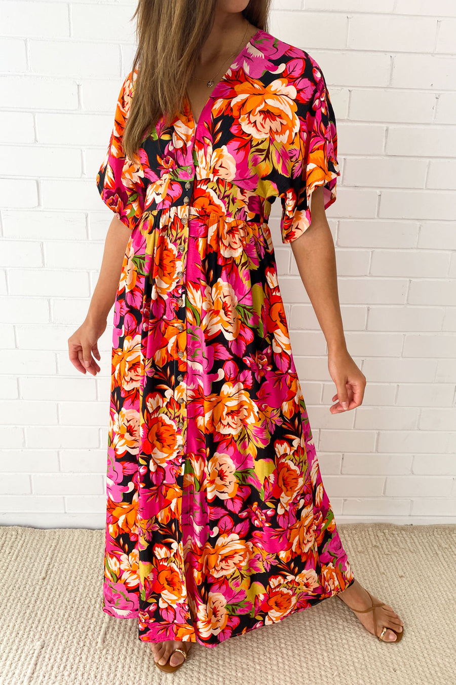 Pink Orange Floral
