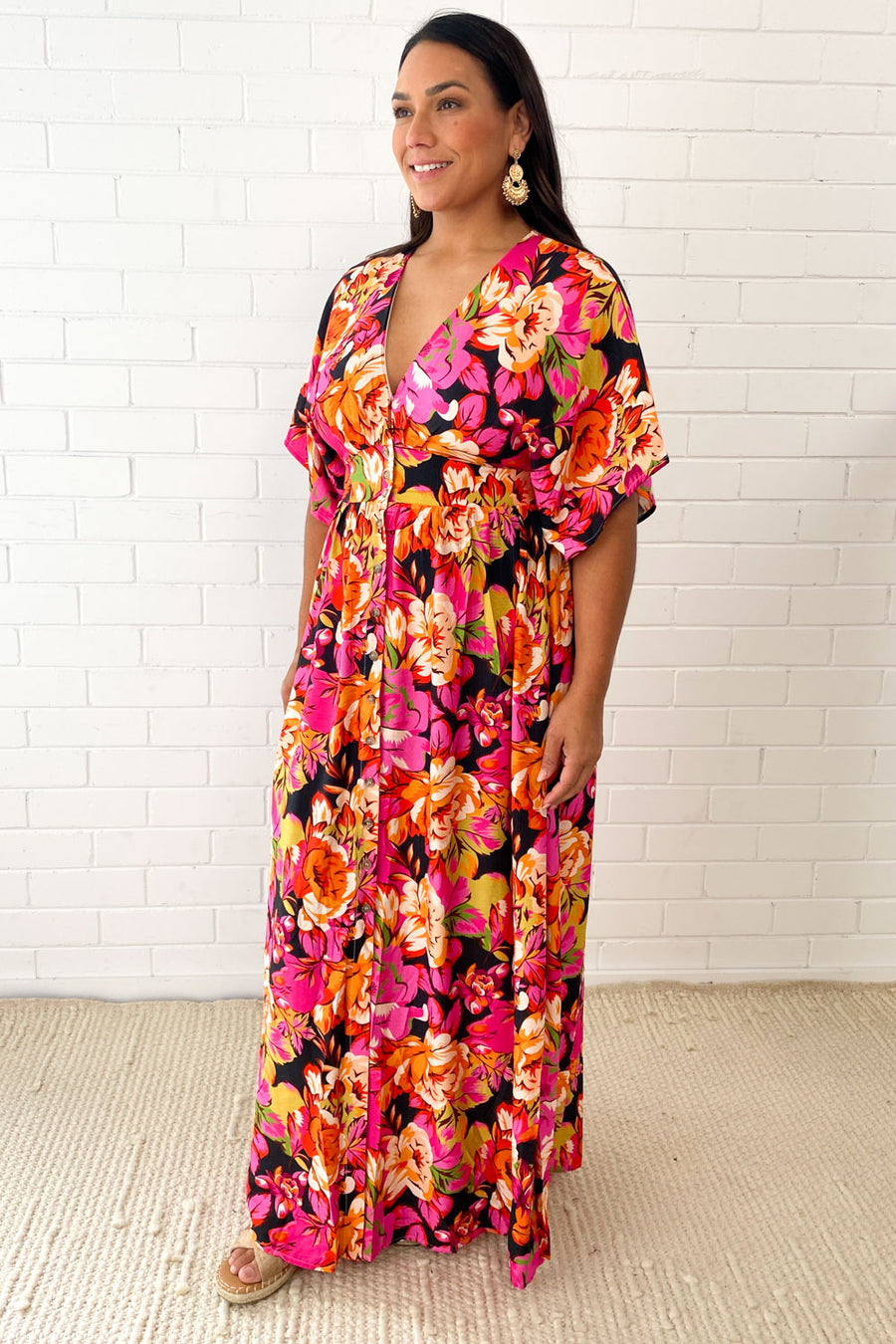 Pink Orange Floral